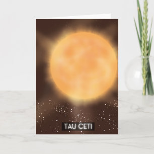 Tau Ceti Weltraum-Kunstposter Feiertagskarte