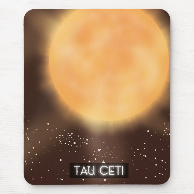 Tau Ceti Weltraum-Kunstposter Mousepad (Vorne)