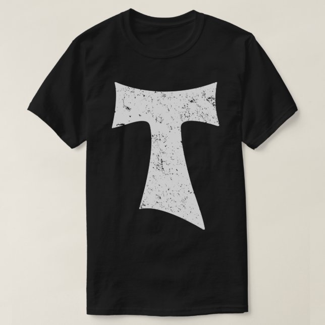 Tau Cross Franciscan Saint Anthonys Cross katholis T-Shirt (Design vorne)