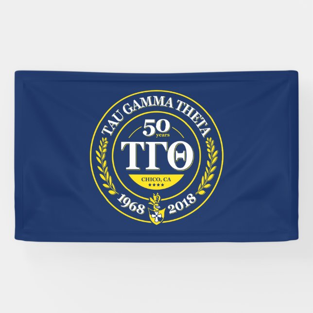 Tau Gamma Theta 50e anniversaire Bannière 3x5 (Horizontal)