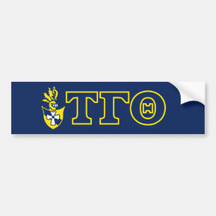 Tau Gamma Theta Autoaufkleber - Wappen & Briefe