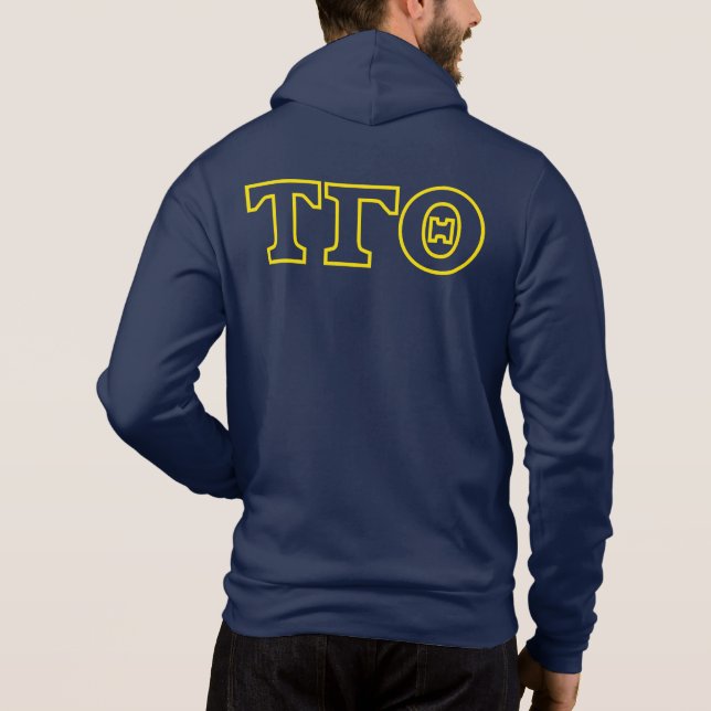 Tau Gamma Theta Full Zip Hoodie w/ Wappen & Letter (Rückseite)