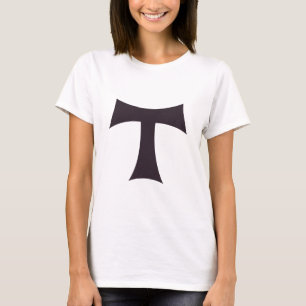 Tau-Kreuz Franziskanisches Glaubenssymbol Kunst T-Shirt