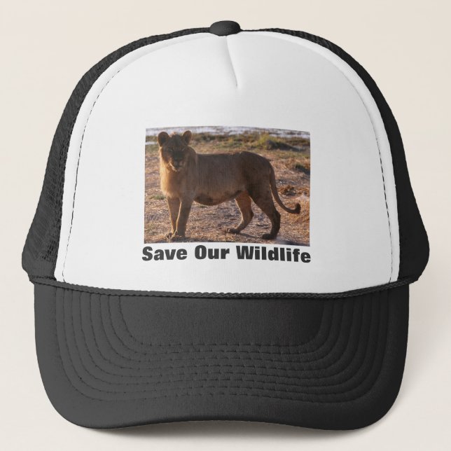 Tau Rettete unseren Wildlife Hat Truckerkappe (Vorderseite)