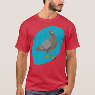 Taube auf blau T-Shirt