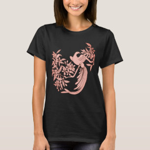 Taube auf Branch Bird Art Black T-Shirt