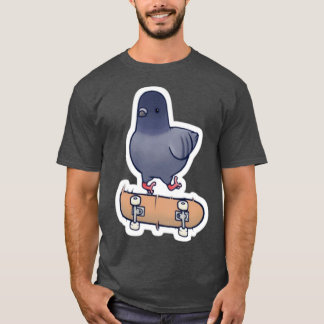 Taube auf einem Skate T-Shirt