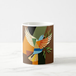 TAUBE DES FRIEDENS ABSTRACT GEOMETRISCH KAFFEETASSE