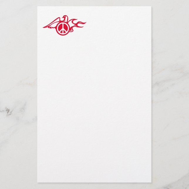 Taube des Friedens Briefpapier (Vorderseite)