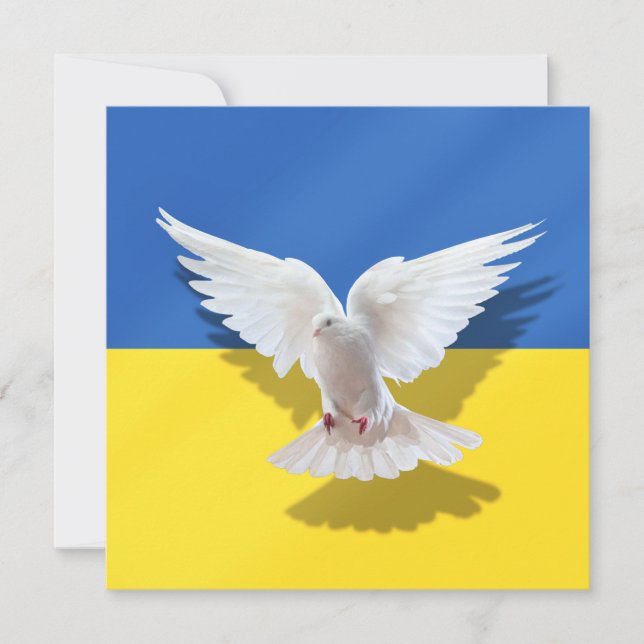Taube des Friedens - Flagge der Ukraine - Freiheit (Vorderseite)