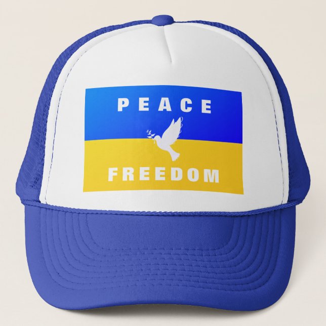 Taube des Friedens - Flagge der Ukraine - Frieden  Truckerkappe (Vorderseite)
