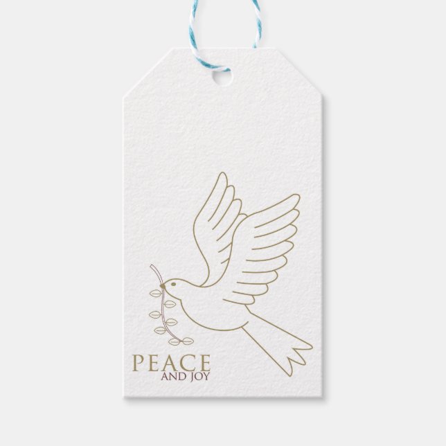 Taube des Friedens Geschenkanhänger (Vorderseite)