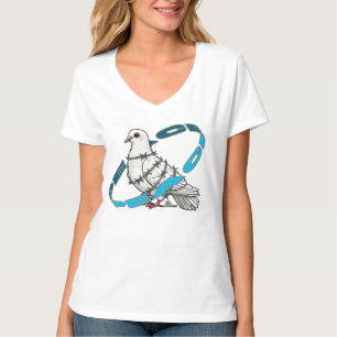 Taube des Friedens in Barbed Wire Embrace T-Shirt