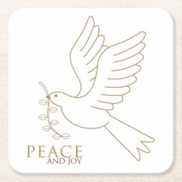 Taube des Friedens Rechteckiger Pappuntersetzer