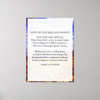 Taube des Milk and Honey Gedicht von Pamela Storch Leinwanddruck