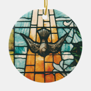 Taube, die das Heiliger Geist symbolisiert Keramik Ornament