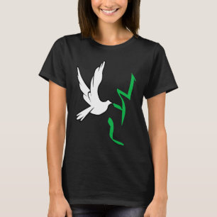 Taube, die das Wort Salam Frieden in der arabische T-Shirt