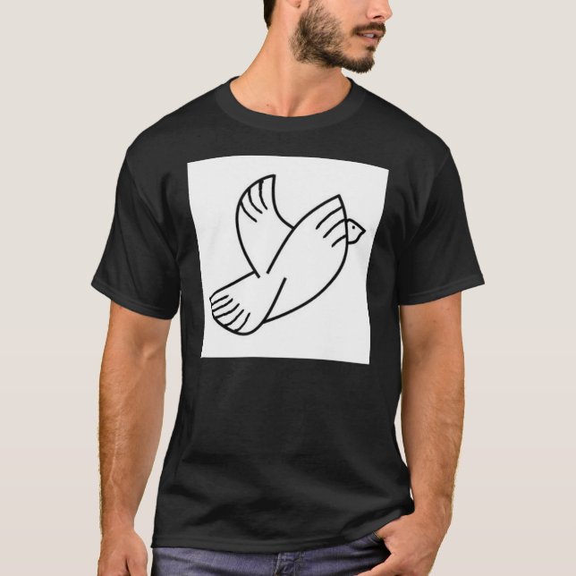 Taube (dunkle Seiten-T - Shirt) T-Shirt (Vorderseite)