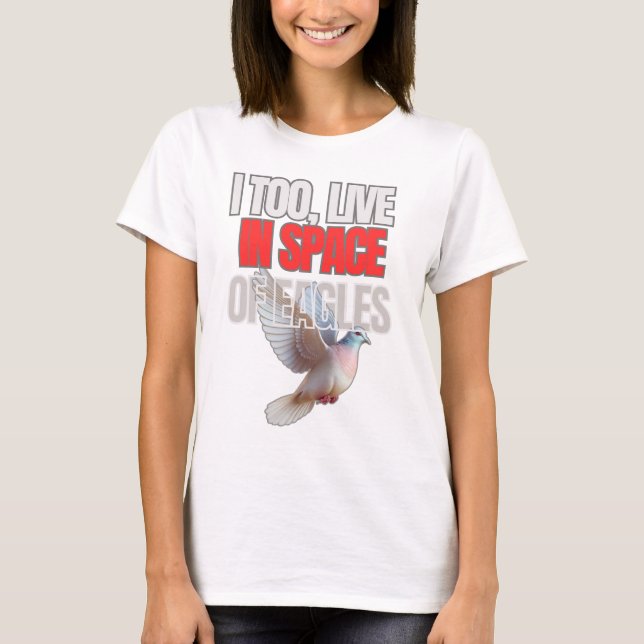 Taube ein Symbol für Frieden und Liebe T-Shirt (Vorderseite)