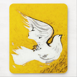 Taube einer Frau Mousepad