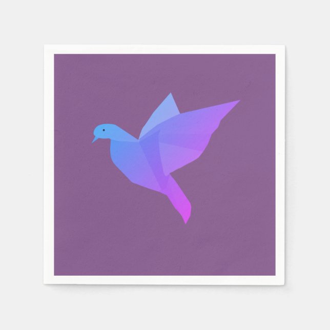 Taube, Frieden, Dove Art Paper Napkins Serviette (Vorderseite)
