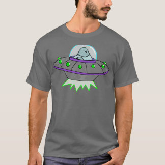 Taube in einem UFO 2 T-Shirt