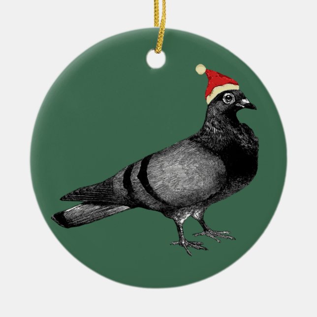 Taube Keramik Ornament (Vorne)
