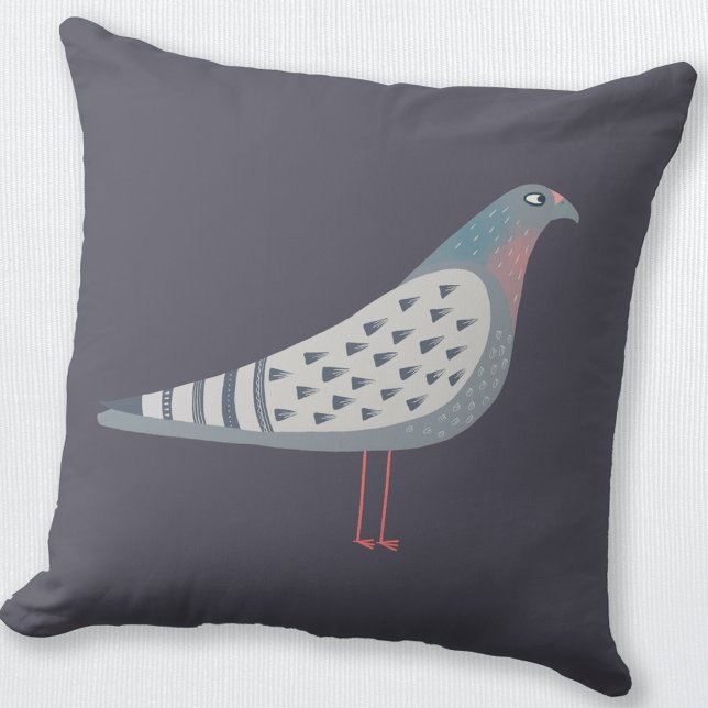 Taube Kissen (Fun Pigeon throw pillow for bird lovers)