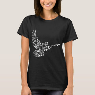 Taube koexistieren Friedenssymbol-Collagenhüften T-Shirt