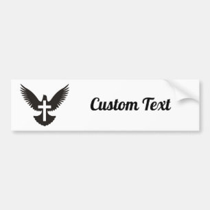 Taube mit Cross-Autoaufkleber Autoaufkleber