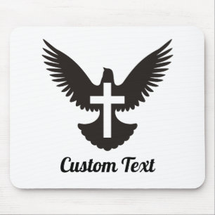 Taube mit Cross Mouse Pad Mousepad