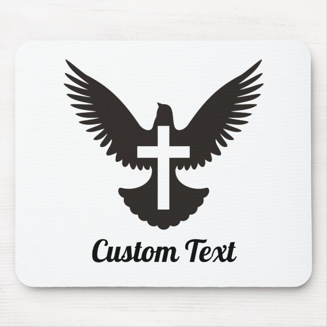 Taube mit Cross Mouse Pad Mousepad (Vorne)