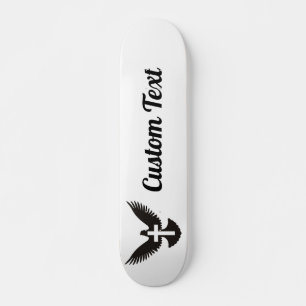 Taube mit Cross Skateboard Deck