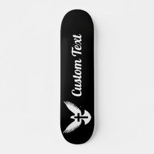 Taube mit Cross Skateboard Deck