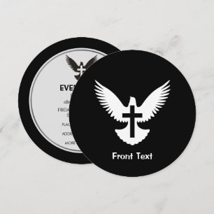 Taube mit Kreuz Einladung