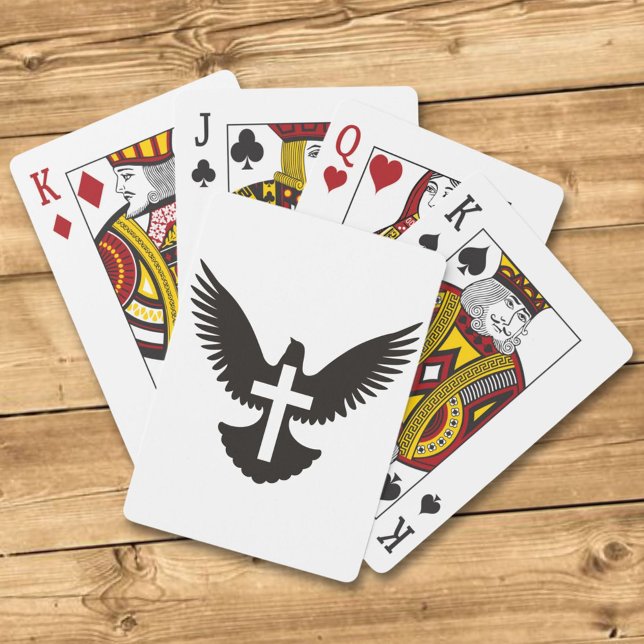 Taube mit Kreuz Spielkarten (Von Creator hochgeladen)