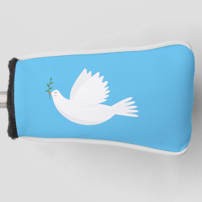 Taube mit Olivenzweig Golf Headcover (Vorderseite)