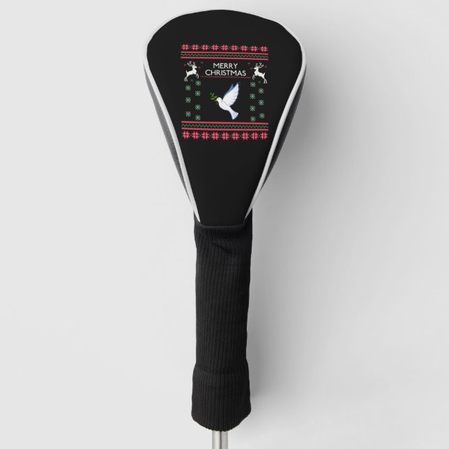 Taube mit Weihnachtsbird Golf Headcover (Vorderseite)