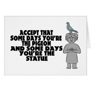 Taube oder Statue