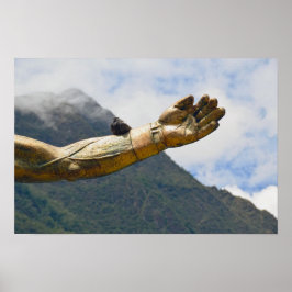 Taube, Pachacuti-Statuenarm, Aguas Calientes, Peru Poster