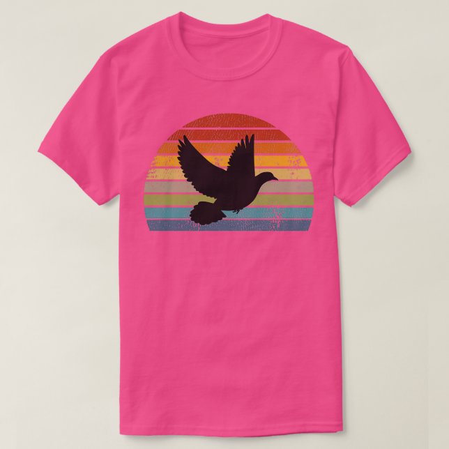Taube Retro 3 T-Shirt (Design vorne)