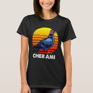 Taube Retro Cher Ami Weltkrieg Vogel Taube Taube F T-Shirt