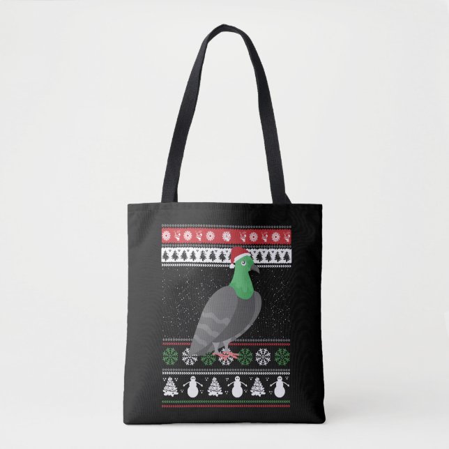 Taube - Täubchen Ugly Christmas Tasche (Vorderseite)