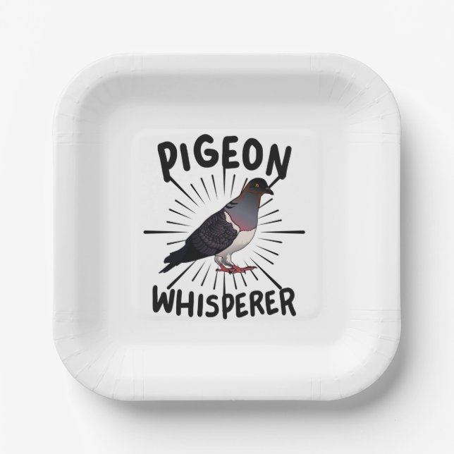 Taube - TaubenWhisperer Pappteller (Vorderseite)