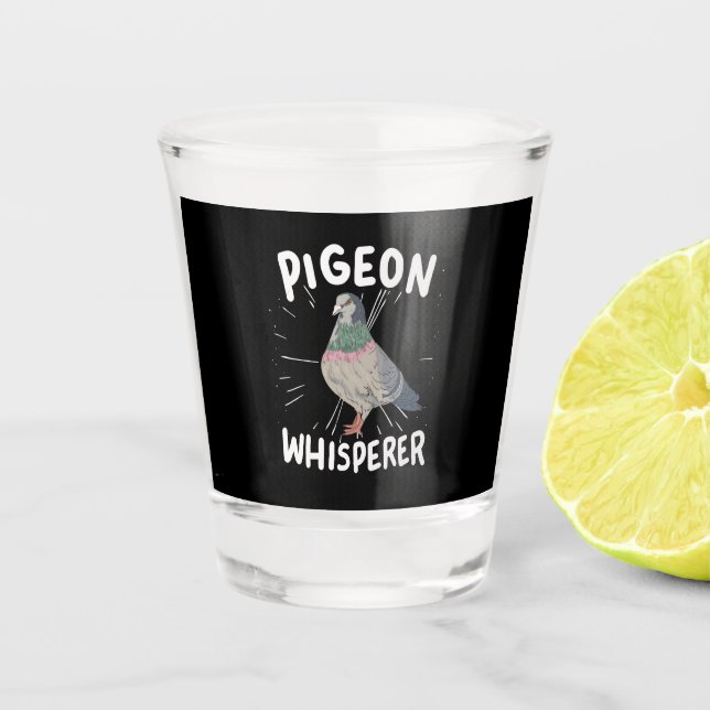 Taube - TaubenWhisperer Schnapsglas (Vorderseite)