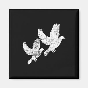 Taube Vintag fliegen zwei Tauben T-Shirt Bird-Gesc Magnet