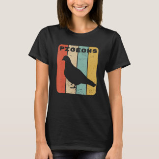 Taube Vintager Sonnenuntergang Retro Stil Niedlich T-Shirt