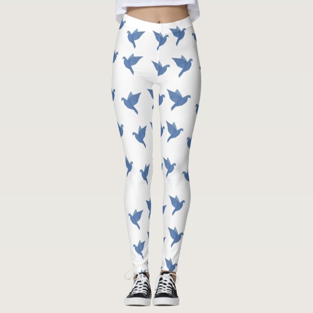 Taube, Vogelkunst, Tauben Leggings (Vorderseite)