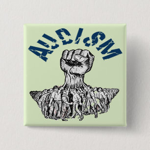 Taube zivile Recht-Bewegung gegen Audism Button