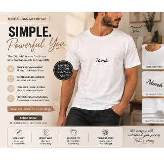 Taubeminimalistisches T-Shirt für Männer | Emotion